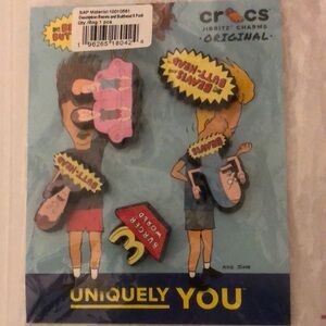 MTV BEAVIS BUTTHEAD 5 JibBiTz crocs shoe charm